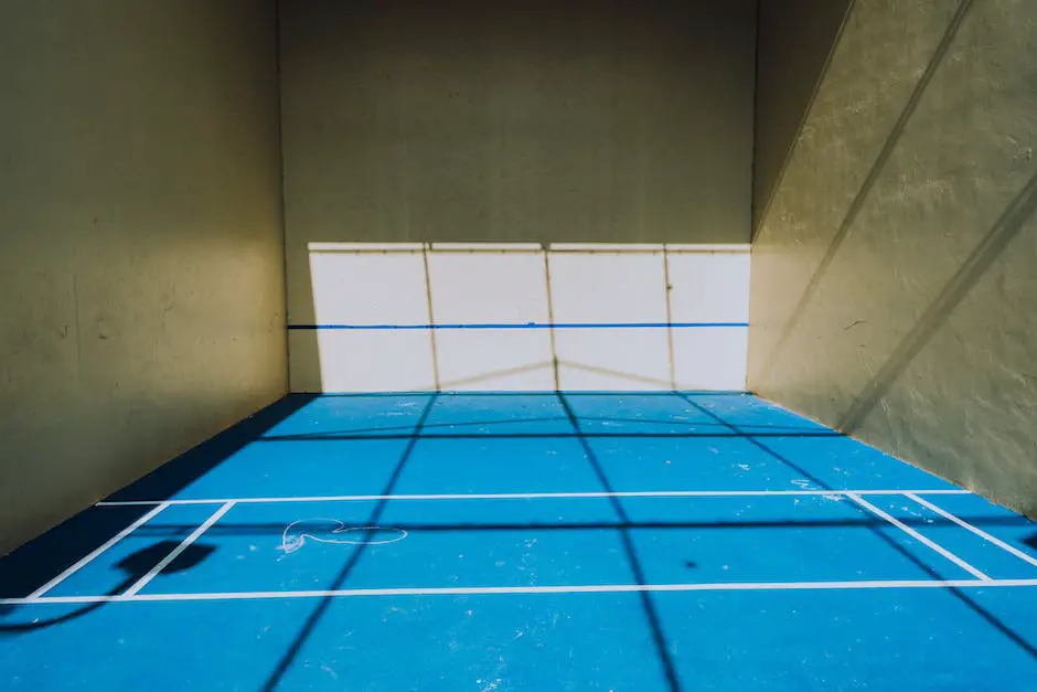 An image showing a pickleball court with players in action.