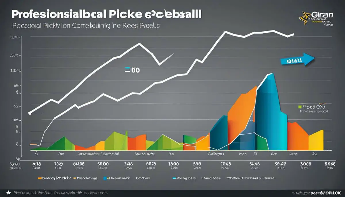 A graph showing the growth of professional pickleball with an upward trend
