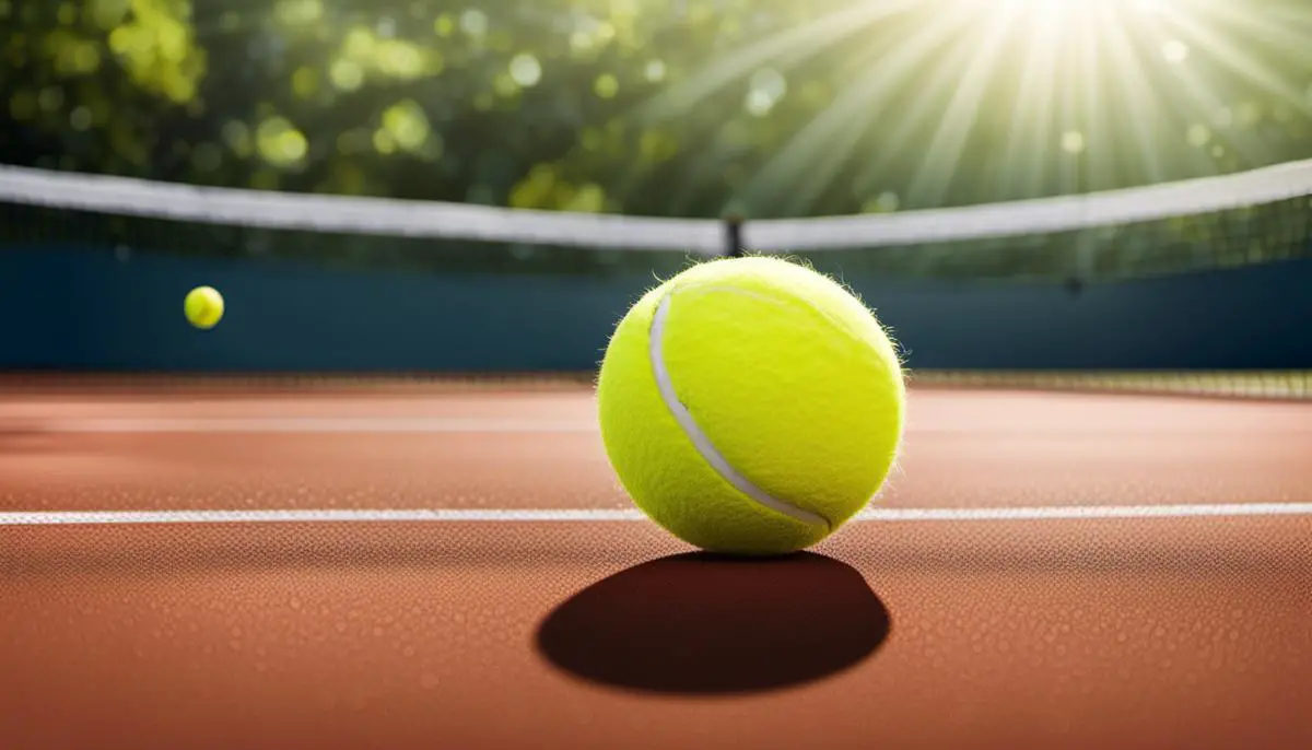 Illustration of a tennis ball and a pickleball on a background representing the popularity of tennis and the rising interest in pickleball