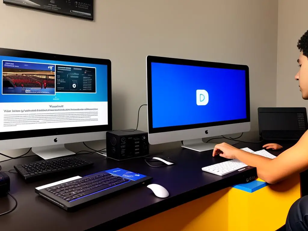 A person playing a virtual squash game on a computer screen