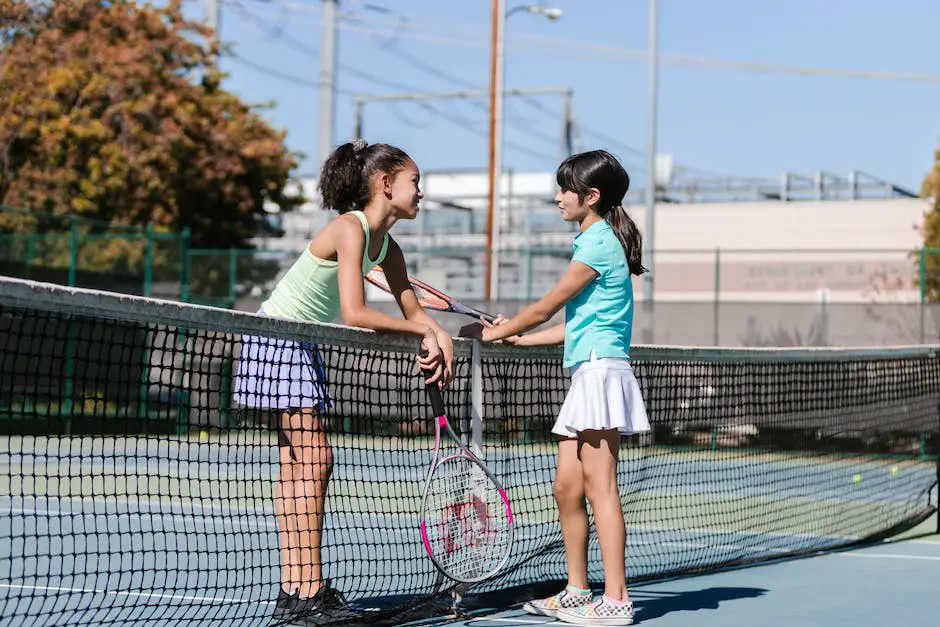 Two tennis players communicating on the court