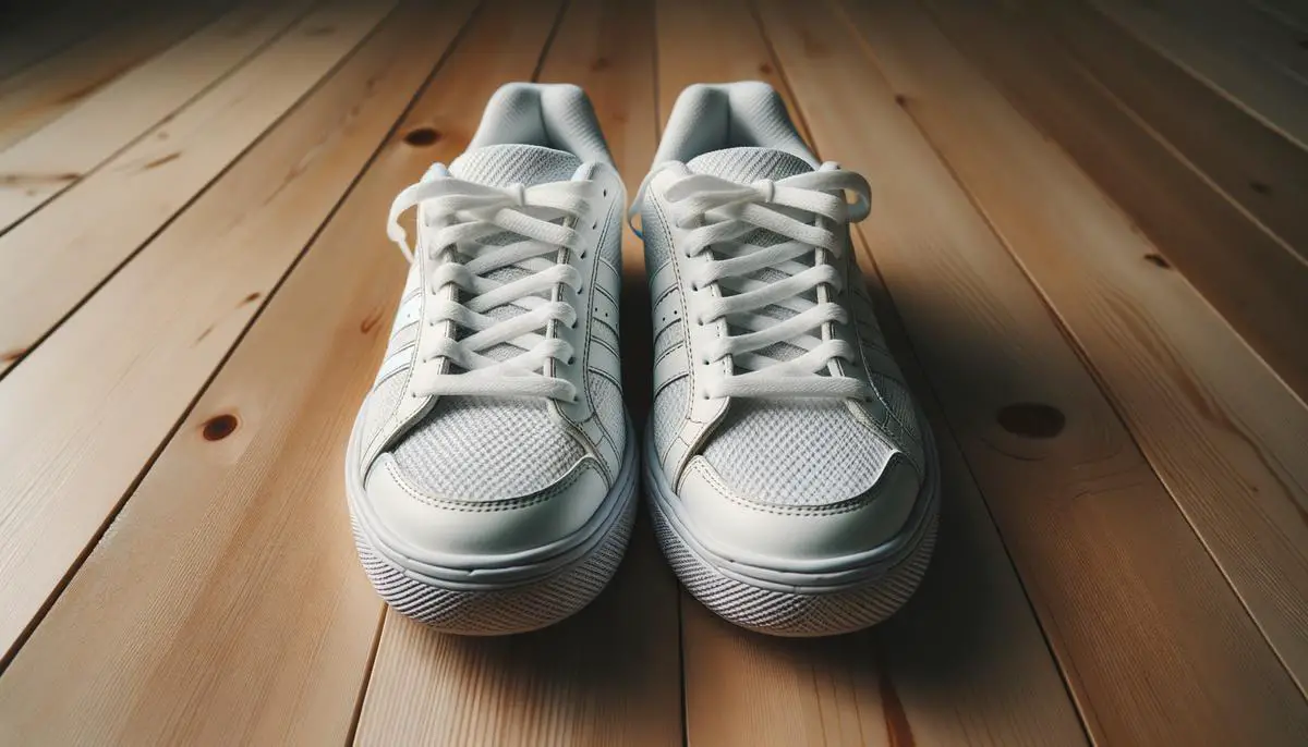 A pair of clean and well-maintained tennis shoes